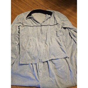 Sean John Velour Track Suit Light Blue Jacket and Pants Mens Size 2XL